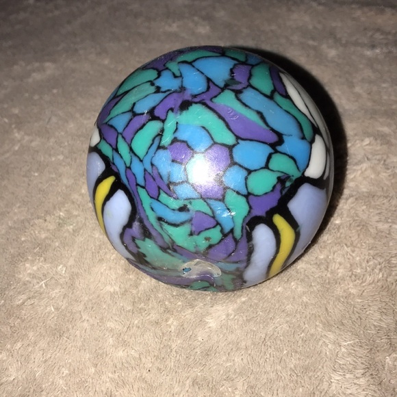 Beautiful hand sculpted Angel mosaic 3” ball candle 💕 - Picture 2 of 5